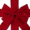 14ft. Pre-Lit Battery Operated Red Velvet Christmas Door Bow